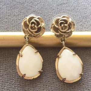 Kendra Scott White Stone Pierced Earrings
